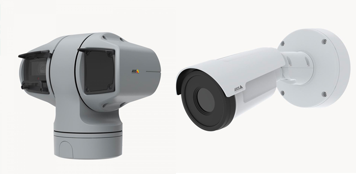 Also Nominated in the 2023 ‘ASTORS’ Homeland Security Awards Program: the AXIS Q6225-LE Heavy-Duty PTZ Camera with Long-Range IR (at left), and the AXIS Q1961-TE Thermal Camera for Dependable Remote Temperature Monitoring (at right).