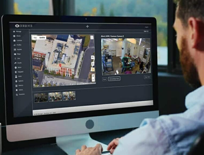 Layered on top of existing security cameras, 2022 'ASTORS' Award Champion ZeroEyes’ proprietary software will automatically identify guns the moment they become visible and alert safety personnel within 3 to 5 seconds. (Courtesy of ZeroEyes)