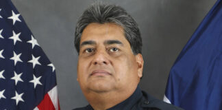 Lt. Milton Resendez, a 27-year veteran of the San Benito Police Department was pronounced dead at a hospital after a bullet went through the door of his patrol car and struck him in the abdomen just below his body armor.