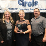 Jodie Brennan, Marketing & Communications Coordinator; and Michael Still, Regional Sales Manager for Automatic Systems America accept a 2023 ‘ASTORS’ Leadership & Innovation Award, for from AST’s Managing Director Tammy Waitt.