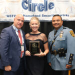 Police Director Ray Guidetti (at left), accepts his award alongside Lieutenant Greg Zisa of the Hackensack Police Department in NYC.